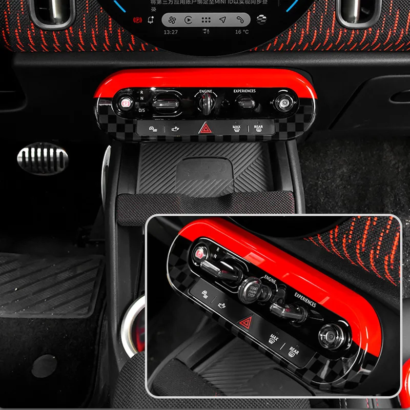 for MINI Cooper U25 J01 J05 F66 Center Console Button Frame Trim Car Accessories Decorative Cover 2025 2024 Engineering Plastic