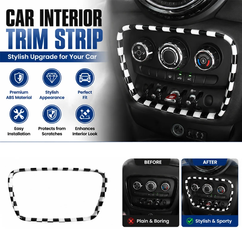 Car Air Conditioning Control Panel Decorative Cover Trim Interior Styling Accessories for Mini Cooper F54 Clubman 2025 2024 2023