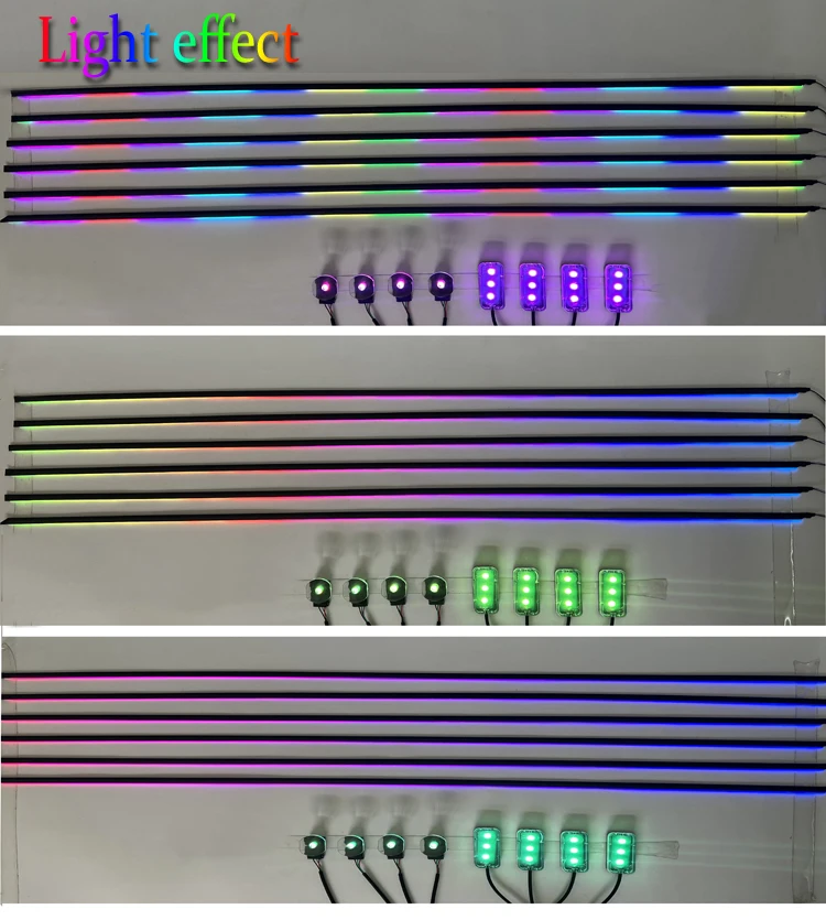 For 22 In 1 LED Symphony Strip Car Accessories RGB 64 Color Car Ambient Interior Acrylic Strip Guide Fiber Optic Interior Light