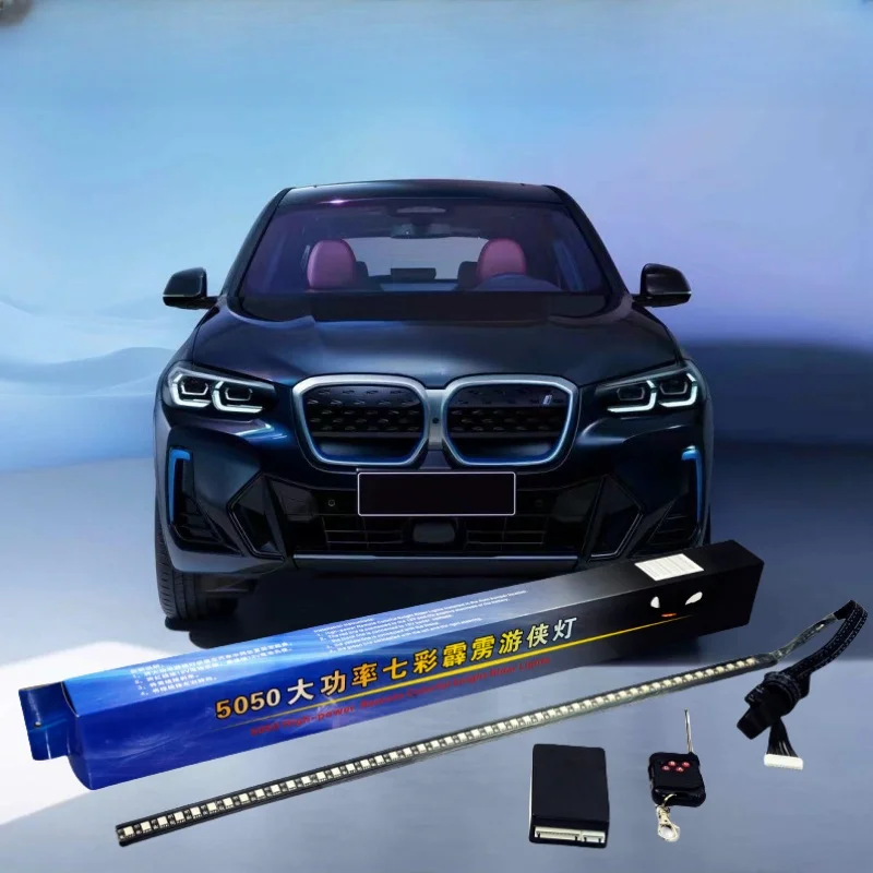 For bmw M F22 F46 F10 F11 G30 G31 E63 E65 F01 F02 x1 f48 X3 Car Intake grille dynamic led RGB 7Color Rider lights Accessories