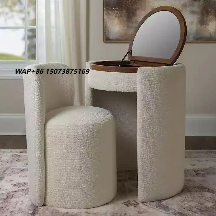 Hot Sale Modern Minimalist Integrated Multi-functional Dressing Table Premium Creative Makeup Vanity Desk Storage Solid Wood