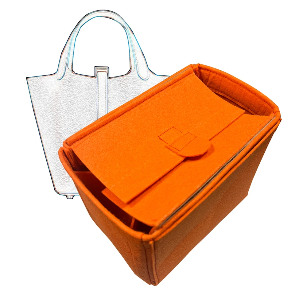For Picotin 18 22 26 Insert Bags Organizer Makeup Handbag Organize Inner Purse Portable base shaper -Premium Felt (Handmade/20)