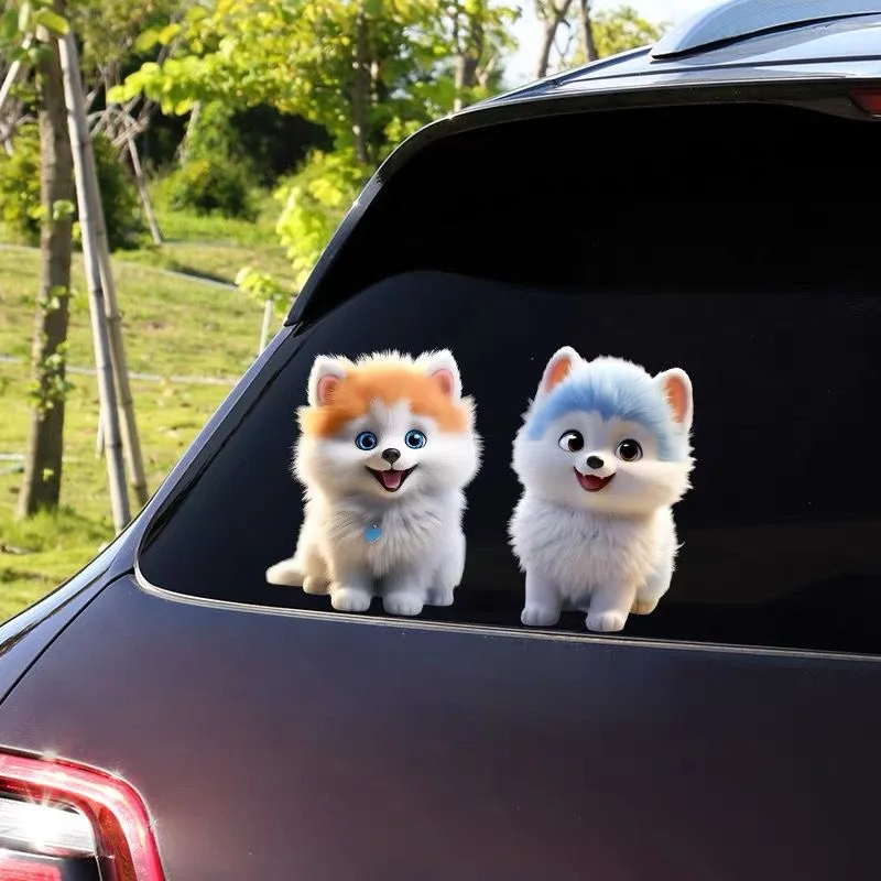 Cute Pomeranian Pet Dog Animal Car Sticker Waterproof Styling Automobiles Motorcycle Exterior Accessories Vinyl Decals Y229