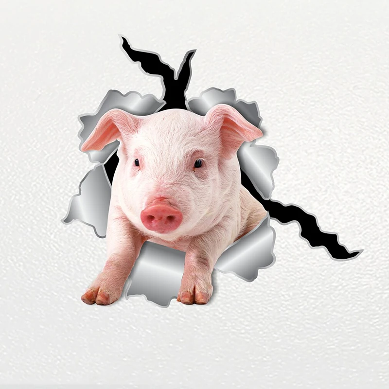 V1128# Car Sticker Pekingese Pig Pet Waterproof Vinyl Decal Car Accessories Pegatinas Para Coche DIY Car Styling