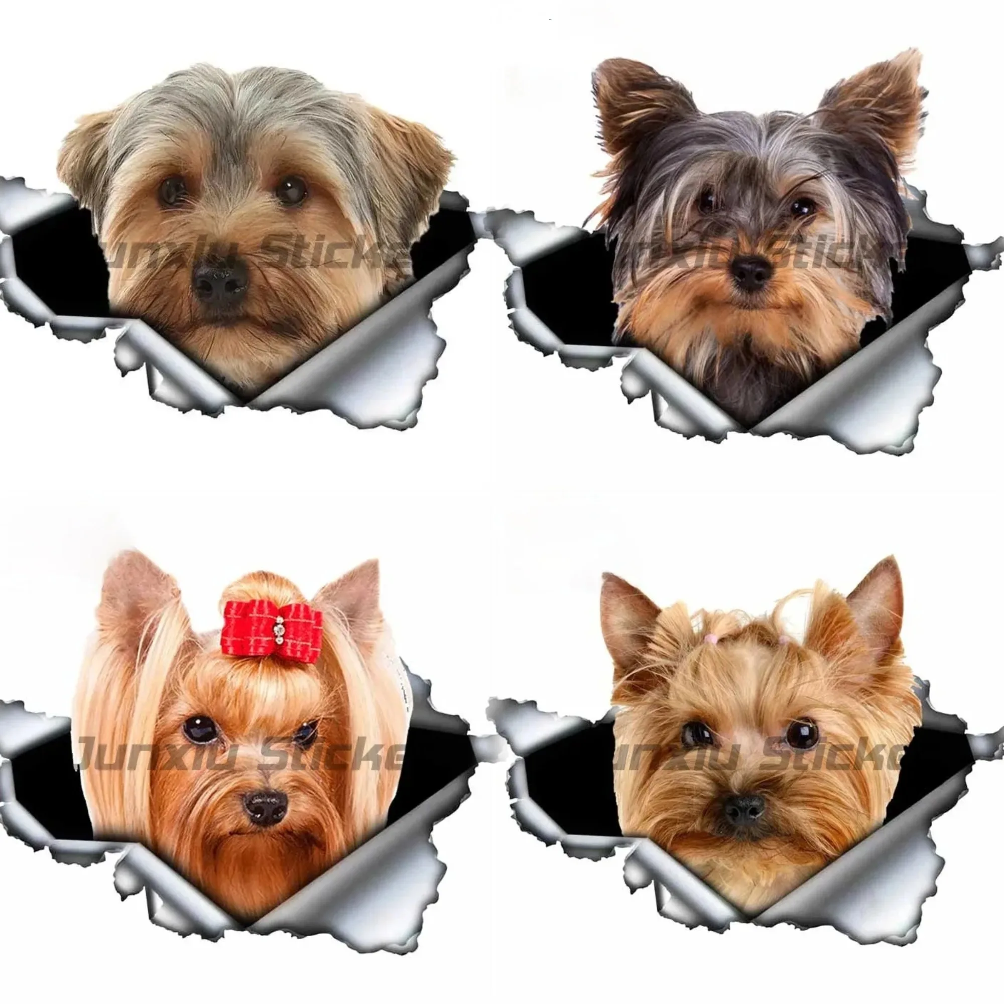 Yorkshire Terrier Dog Vinyl Sticker Funny Car Decal For Window Bumper Waterproof Sunscreen Scratch Resistant Pet Accessories