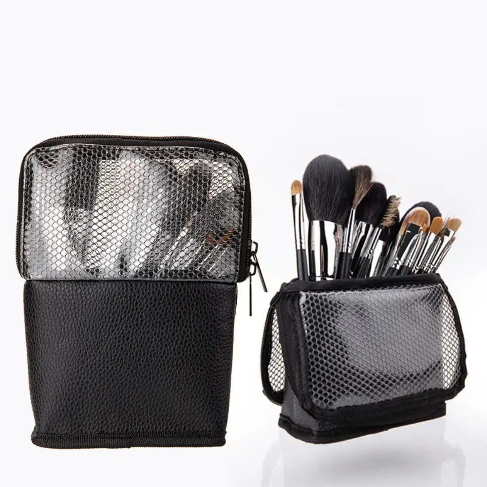 Vertical Design Makeup Brush Storage Bag Large Capacity Dust-proof Makeup Brush Case Foldable Waterproof Storage Bucket Travel