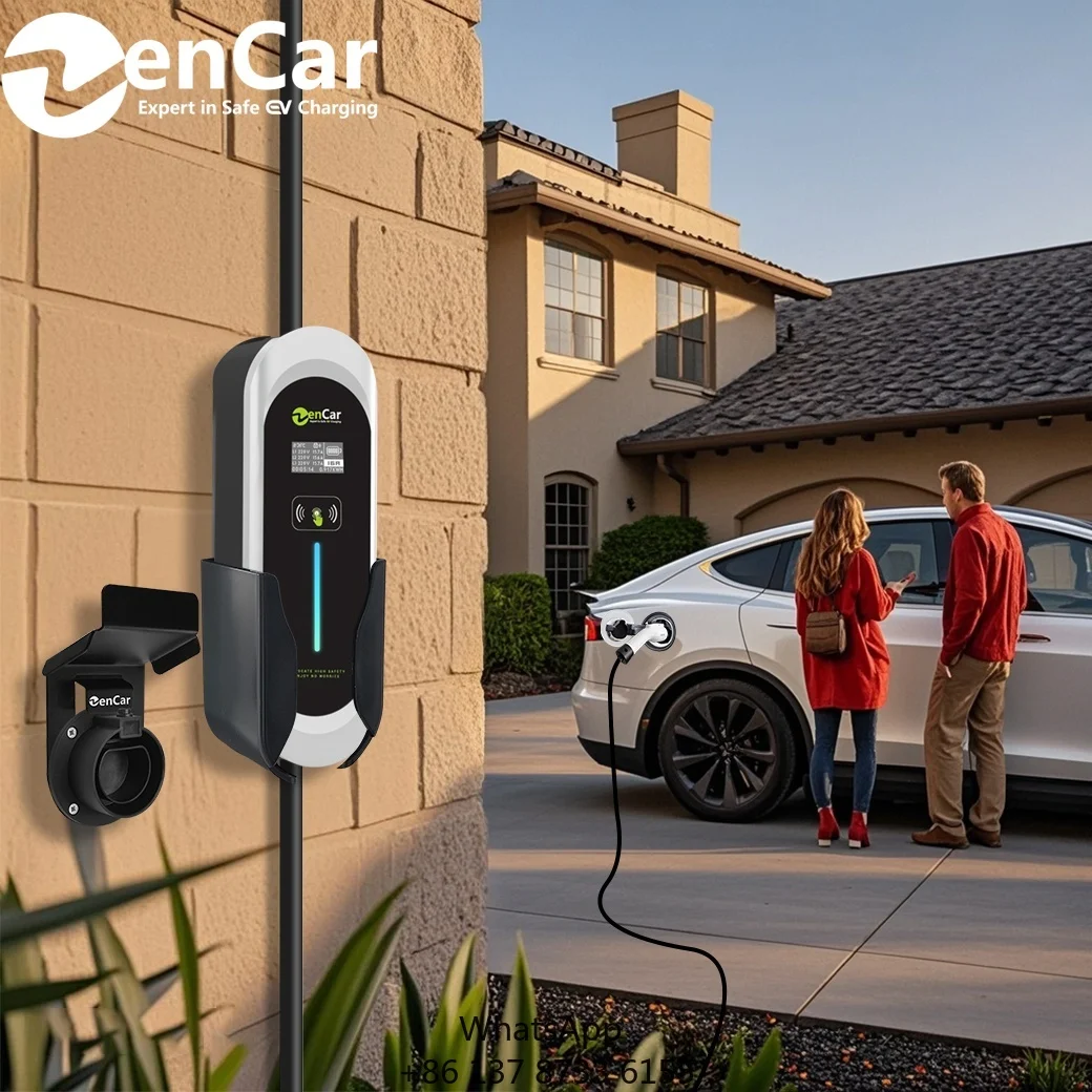 Zencar Portable Electric Car Chargers 3.5kW-22kW Type 2 AC EV Charger For Home Fast Charging With 12 Multiple Safety Protections
