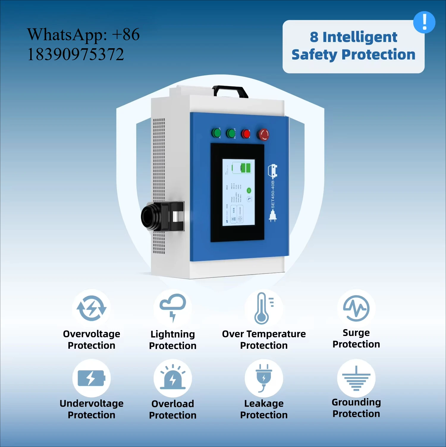 OEM Level 3 Ocpp 10kW Dc Fast Ev Charger Single-Phase Home Portable Charging Station for Electric Vehicles