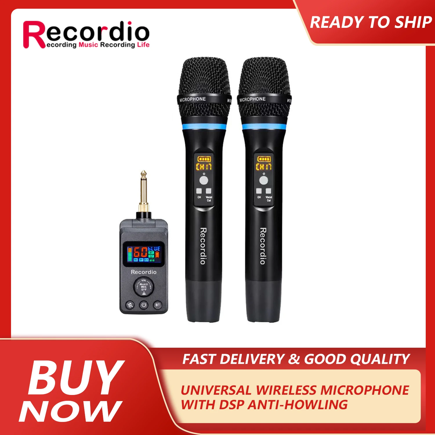 GAW-M50 universal wireless microphone with DSP anti-howling reverb Blueteeth microphone for singing home ktv church