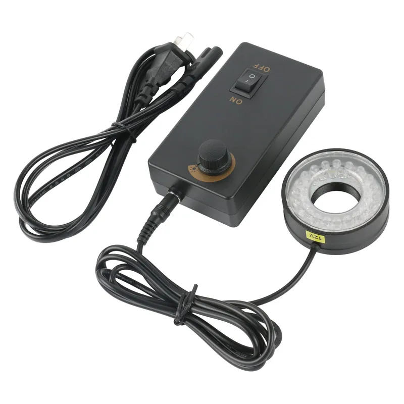 Aluminum Alloy 6500K 40 LED Ring Light Illuminator Lamp Installation Thread 28mm 42mm For HDMI USB Video Microscope Camera