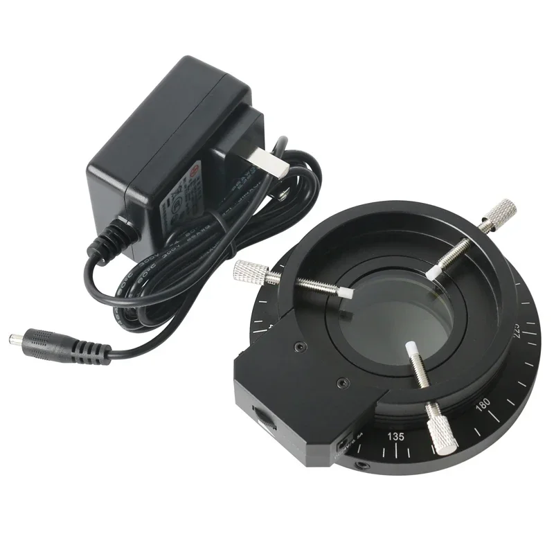 Microscope Ring Polarizing Light Source 120PCS LED Diameter 62mm Polarizer Adjusted Vision Illuminator For HDMI VGA USB Camerafa