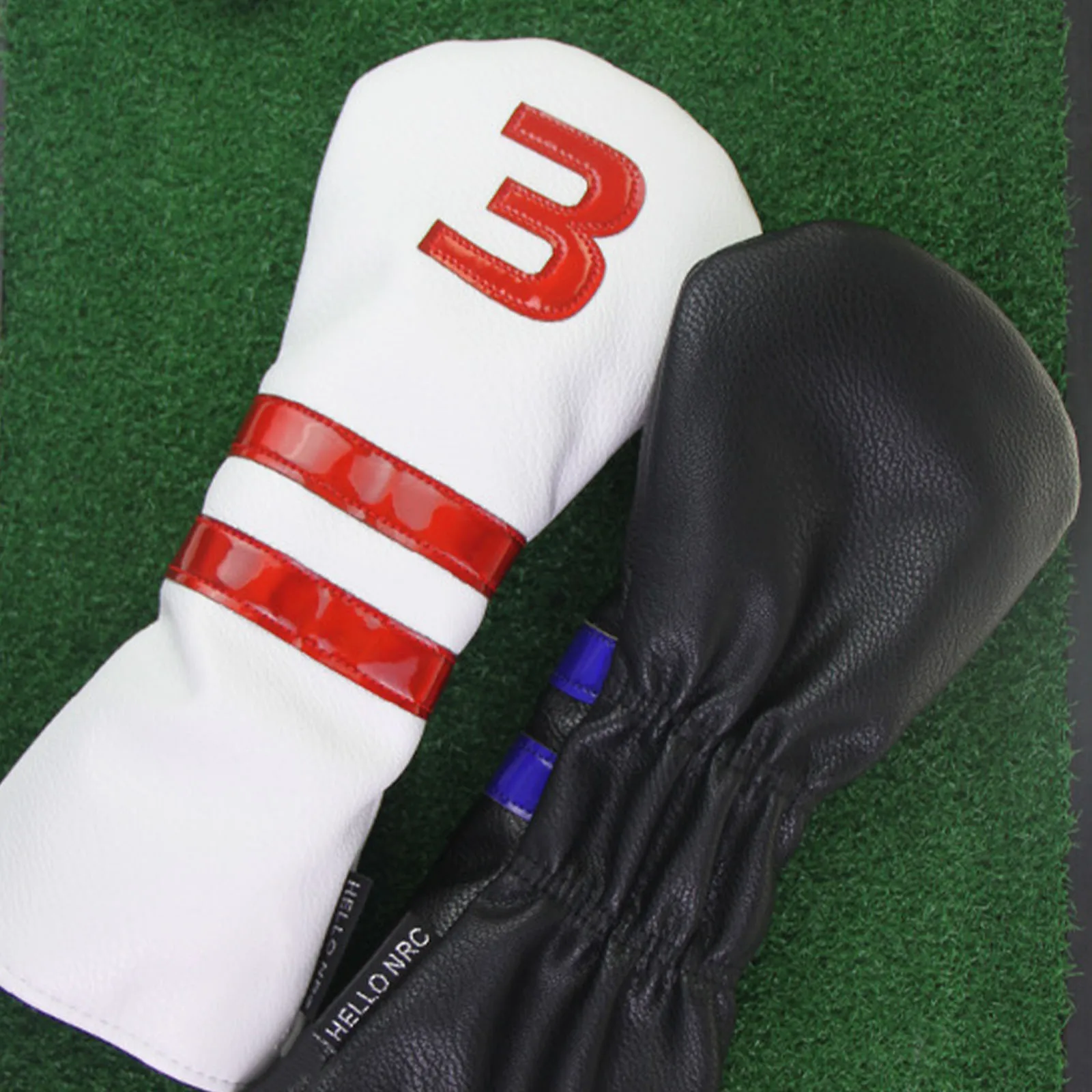 1Pc or 3Pcs/Set or 4Pcs/Set Water Resistant PU Leather Golf Club Head Covers Number Printed Headcovers