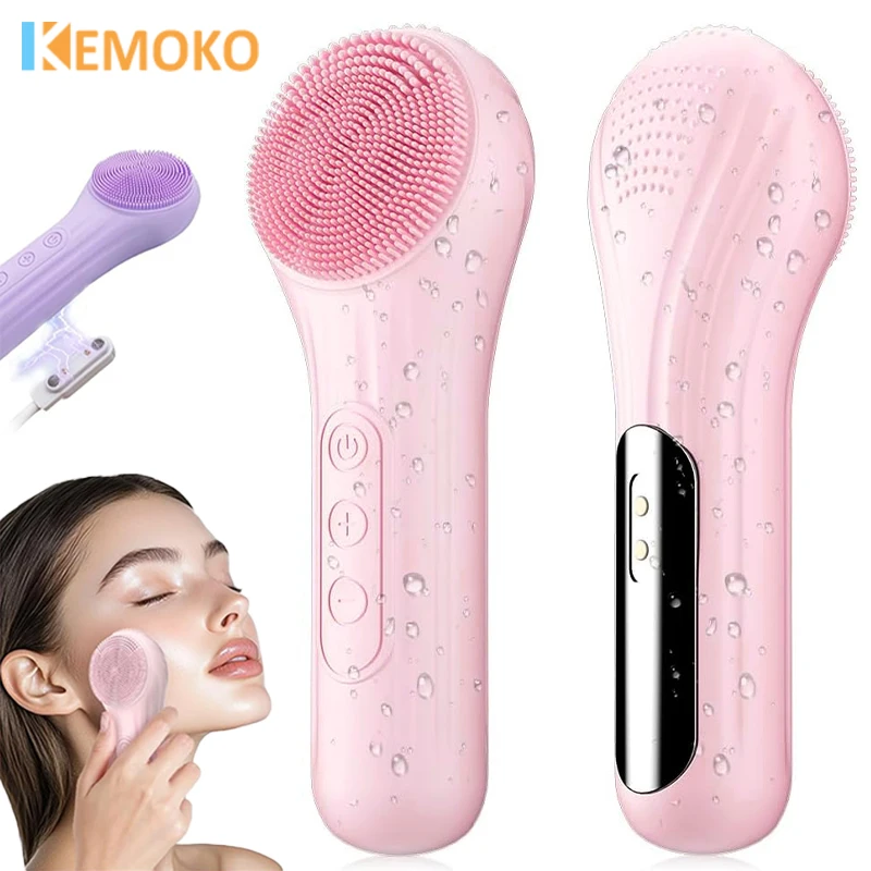 Electric Facial Cleansing Brush Sonic Silicone Cleansing Brush Face Cleaner Deep Pore Skin Massager Face Facial Brush Device