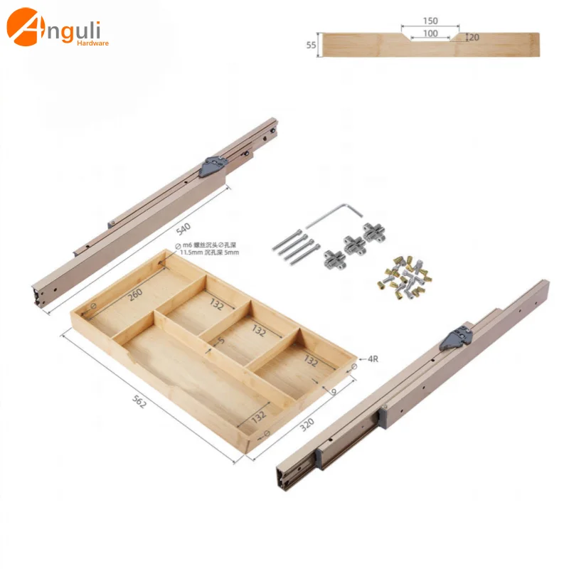 Flat Push Folding Table Hardware Accessories Extension Dining Table Undermount Slide Support Slide Rail Tray Kitchen Cabinet Use