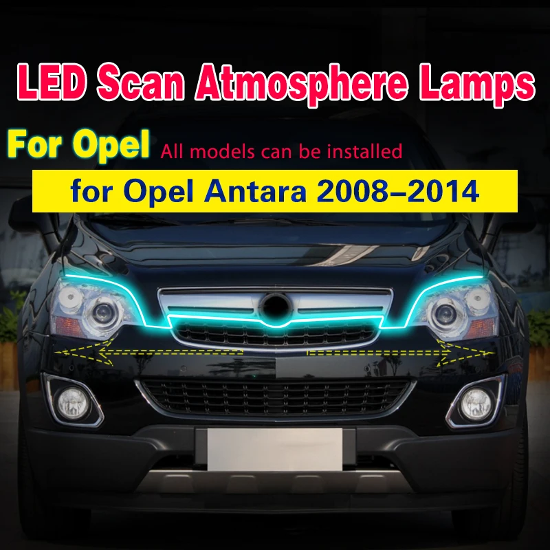 1pcs LED Daytime Running Light DRL Universal For Opel Antara 2008-2014 With Start Scan Fog light Strip Waterproof Flexible 12V
