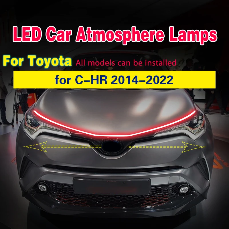 1pcs Car LED DRL Daytime Running Light For Toyota C-HR CHR 2014-2022 with Scan Starting Waterproof Flexible Ambient Fog Lamp 12V