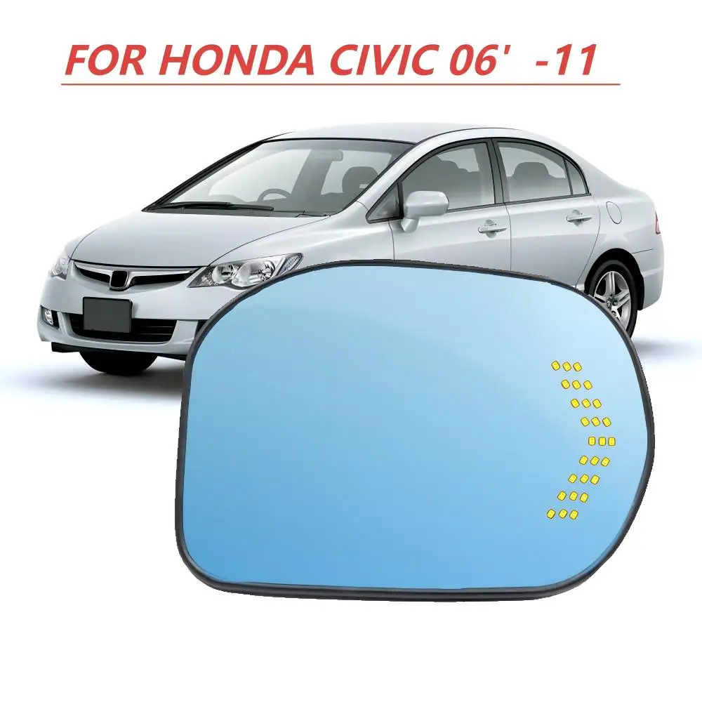 For HONDA CIVIC 9 YCL Factory Car Rear View Side Mirror with Turn Signal Light Heating Anti-glare Blue Glass Waterproof IP67