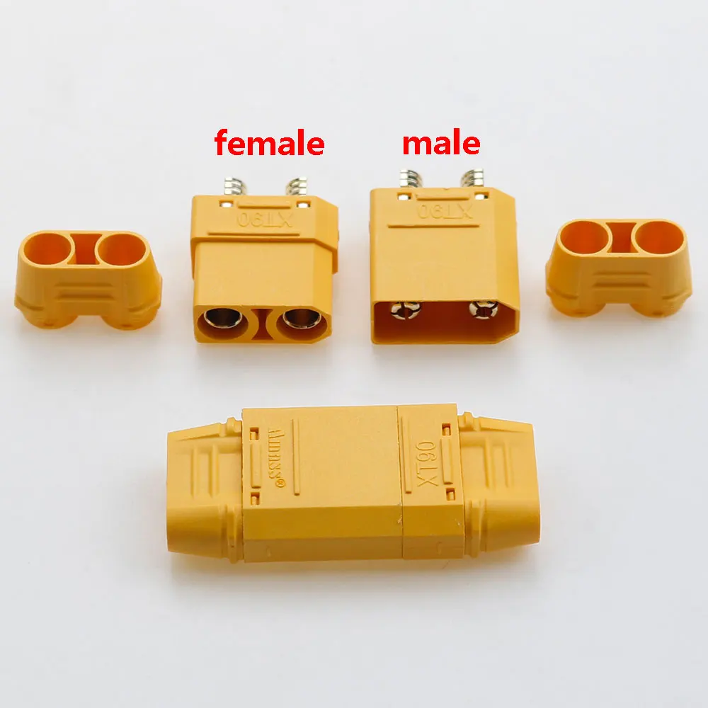 Amass XT90 Connector 2 Pairs Amass XT90 Connector XT90H Plug 4.5mm Banana Male Female Adapter for RC Drone Car Lipo Battery