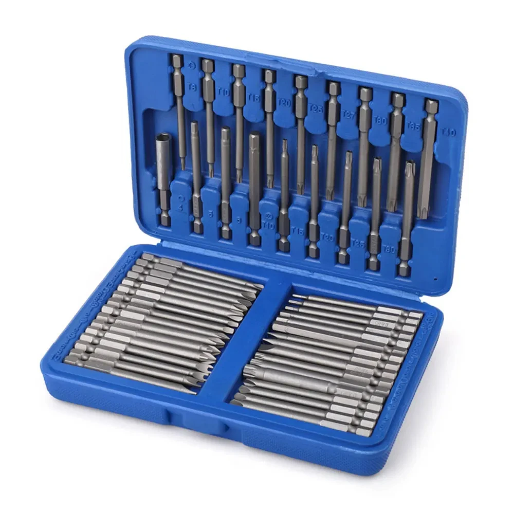 50 extra long screwdriver sets with 75mm safety screwdriver heads,  star shaped hexagonal wrench heads, fully automatic han
