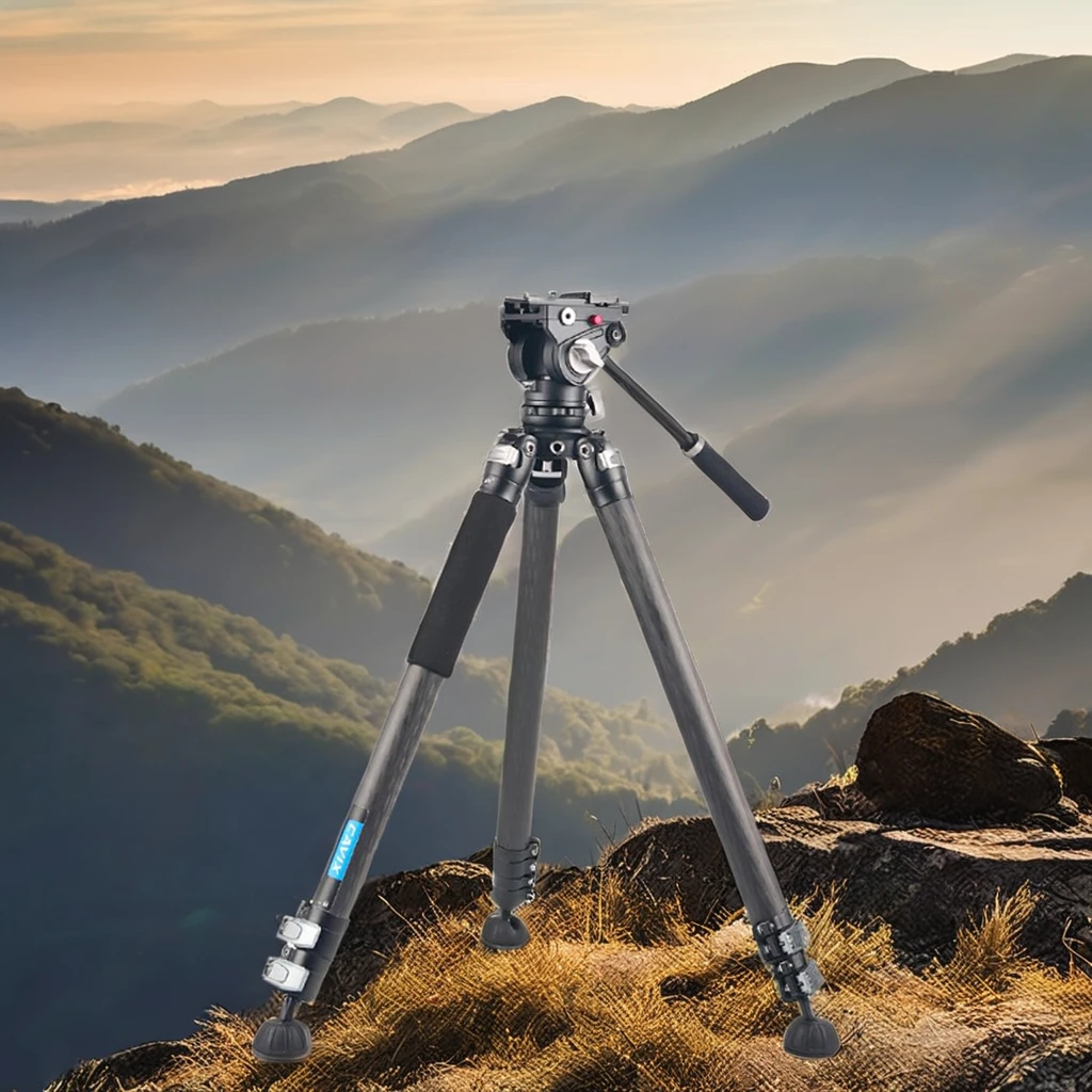 CAVIX VF363 Heavy Duty Professional Portable DSLR Camera Video Tripod Extendable Stand for Outdoor Travel & Shooting