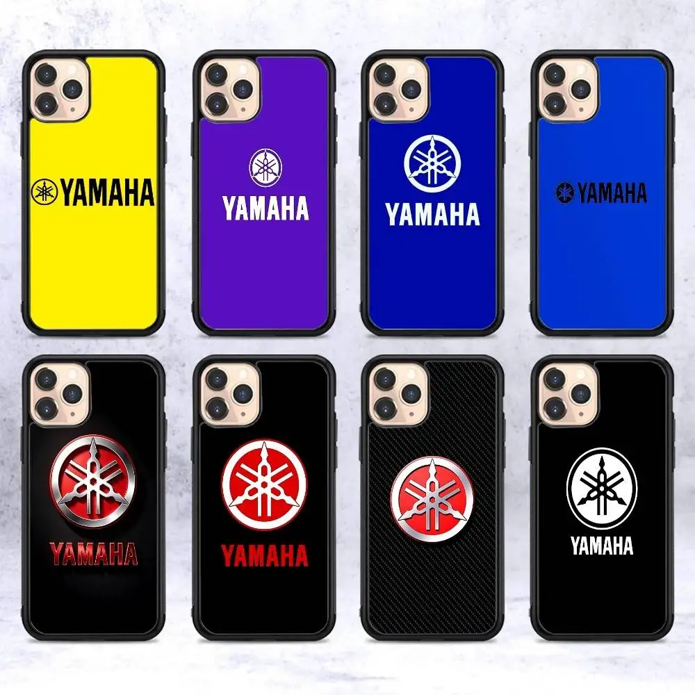 Y-YAMAHAs Logo For iPhone 17 16 Pro Max Air 15 14 13 12 Mini Plus 11 Hard PC+TPU Phone Back Cover