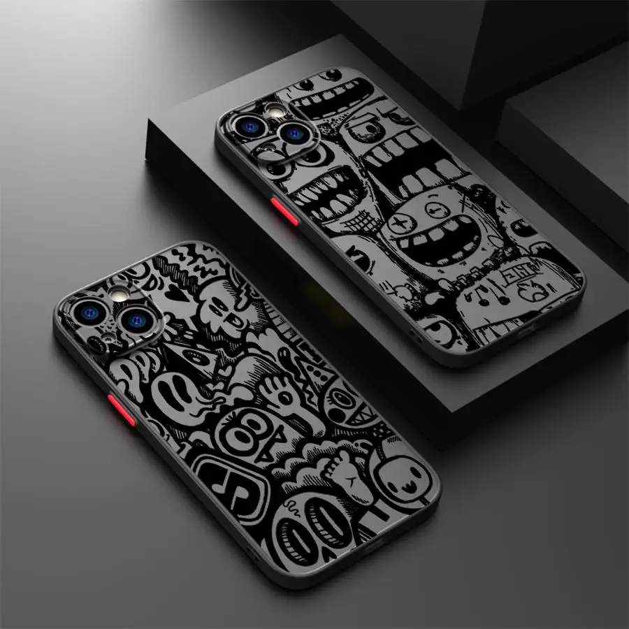 Cool Street Graffiti Funda Back Phone Cover Case for iPhone 17 Pro Max 14 16 Plus 17e Air 15 11 12 13 Mini 7 8 SE XS XR
