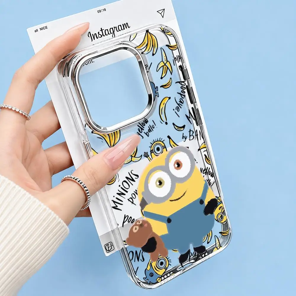 Lovely M-Miniones Phone Case For iPhone 17 16 16e 15 14 13 12 11 Mini Pro Max X XR XSMax 7 8 Air Plus Transparent Back