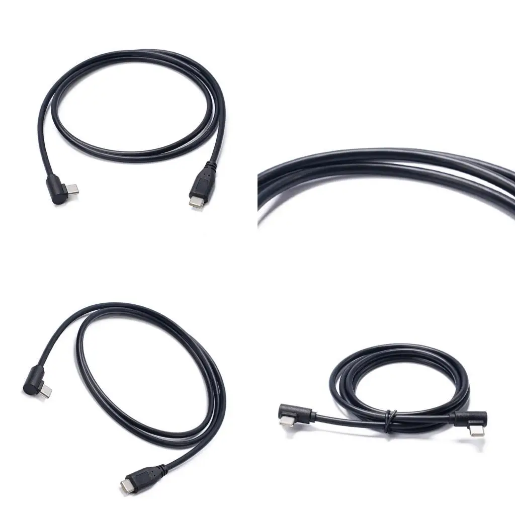 652F 90 Degree Angled Type C Charging Cable 3A Quick Charging Cord For Mobile Phones Gaming Consoles And Portable Electronics