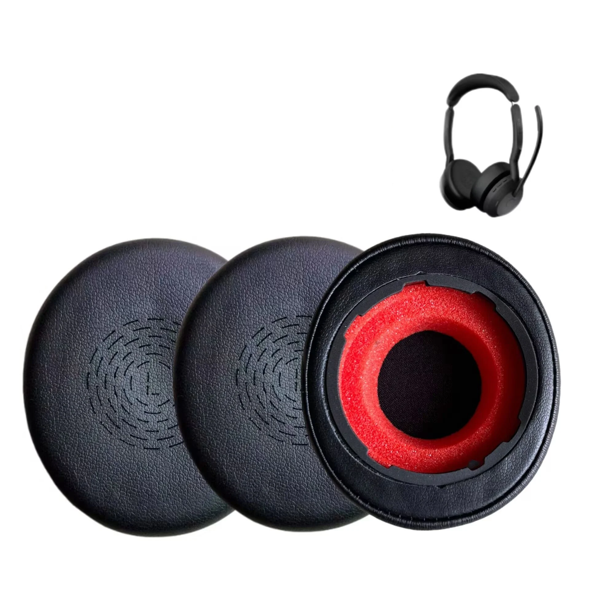 Evolve2 55/50 Headphone Earpads Replacement for Jabra Evolve2 55/50 Headset Ear Cushions with Premium Faux Leather and Sponge