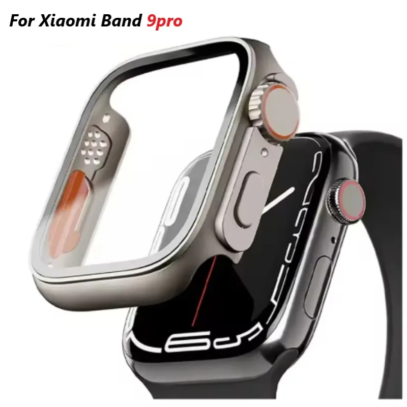 tempered glass PC Case For Xiaomi band 9 Pro Smart Watch Strap Bumper Cover Screen Protector For Xiaomi band9 Pro