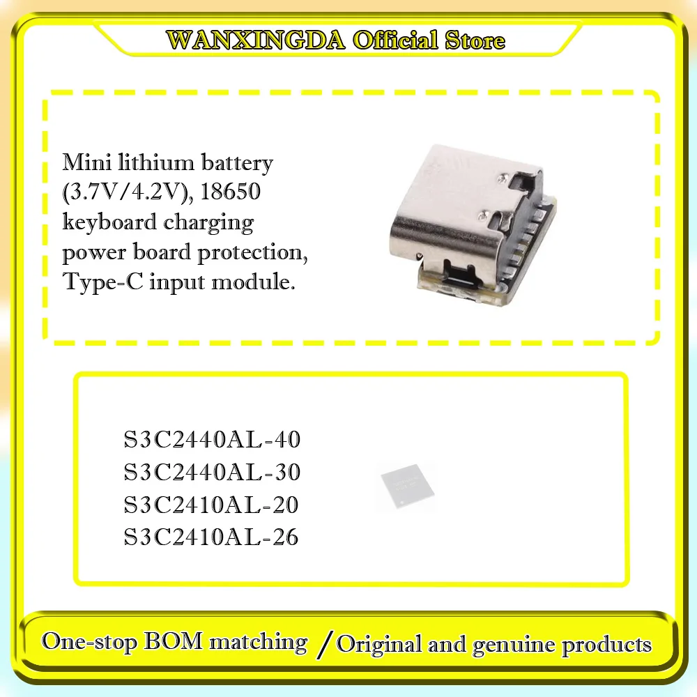 S3C2440AL 40 30 S3C2410AL 20 26 Mini 3.7V/4.2V 18650 keyboard charging power board protects Type-C input module