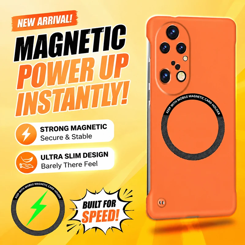 Magnetic Lightweight Hard PC Phone Case for Huawei P50 Pro P50Pro P50E Frameless High Qualtiy Camera Protection Back Cover Funda