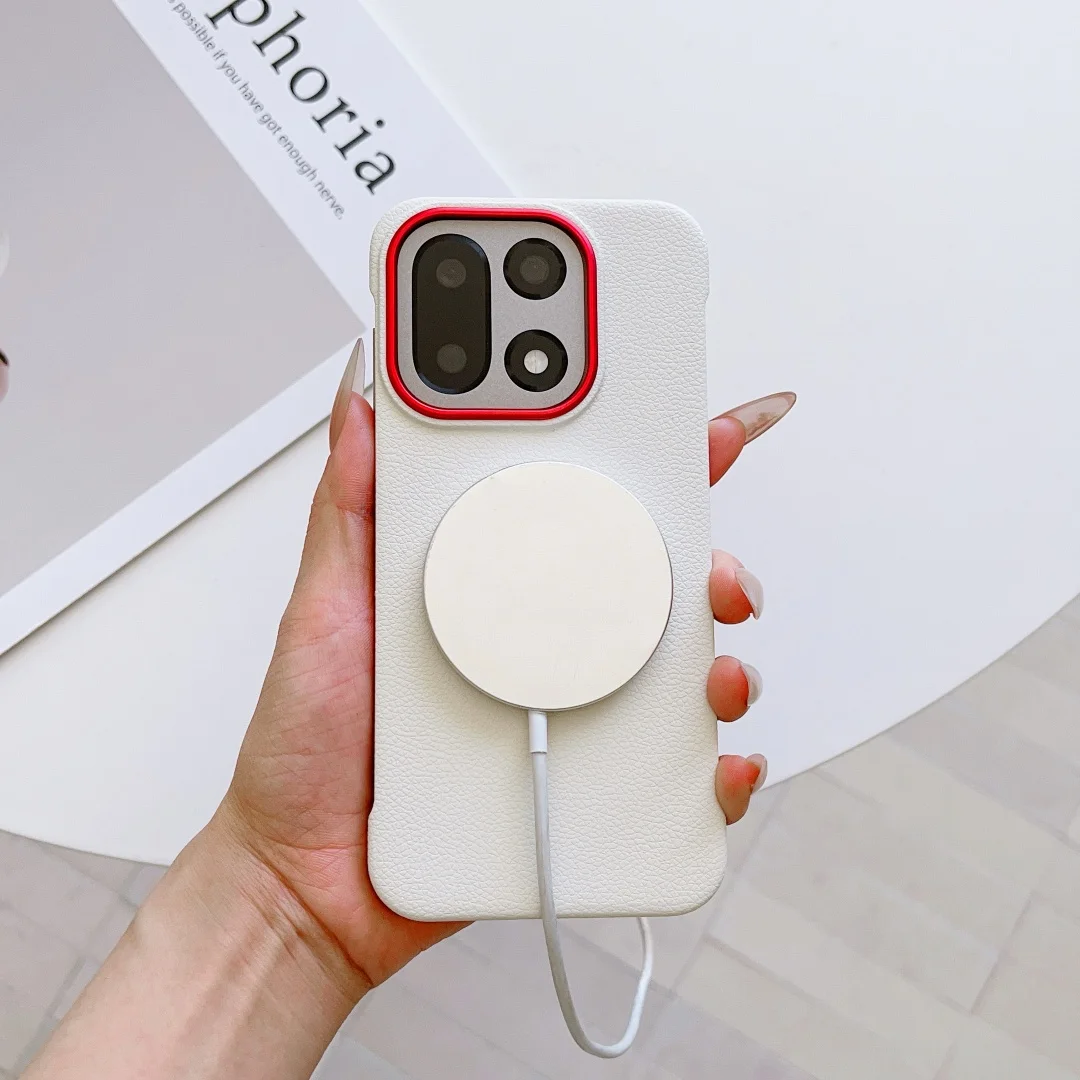 For OnePlus 15 Case Magnetic Red Camera Protector Pattern Fashion Mobile Phone Cover