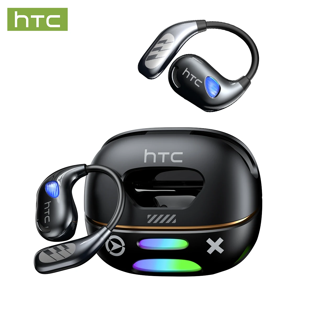 HTC Wireless Open-Back Headphones, Bluetooth V6.0 Low Call Latency AI Language Translator for 150 Languages 30Hours Battery Life