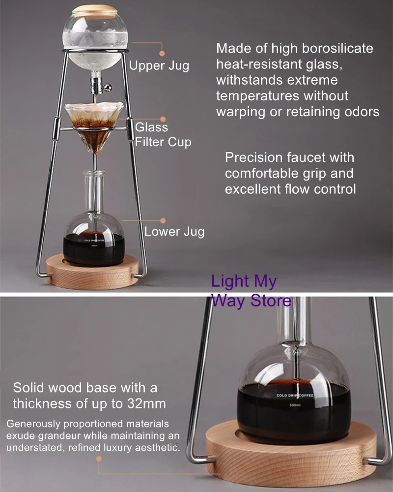 Cold Brew Coffee Pot Coffee Maker Ice Brew Drip-Style Cold Brew Pot Home Use Ice Drip Pot Home Cold Drip Coffee Maker