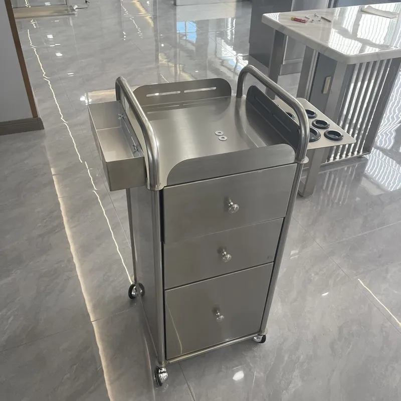 Hair salon special tool cabinet multi-functional barber locker beauty salon trolley cabinet Internet celebrity new model