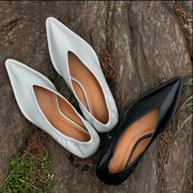 2025 New Pointed Toe Single Shoes Women's Summer New Shallow Slip-on Feet with Skirt Slip-on Stiletto Heel Shoes Женская Обувь