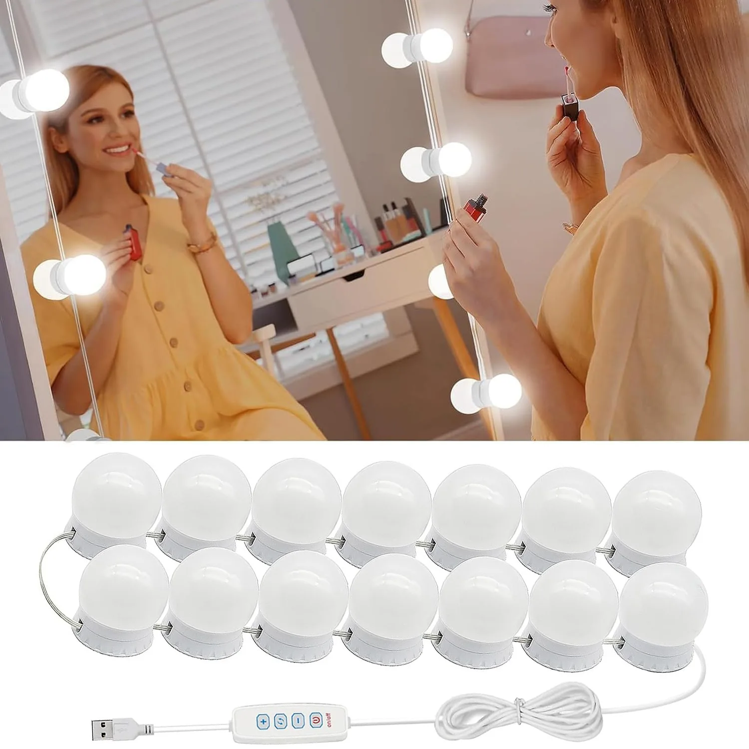 LED Bulb Makeup Lamp USB Power Supply 5V Bathroom,Room Decoration Mirror-mounted Lamp Makeup Mirror Lighting Fixture