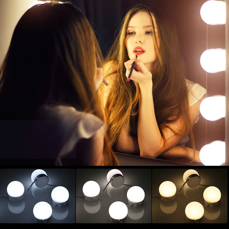 Makeup Mirror LED Light Bulbs USB 5V Bathroom Vanity Lights Dressing Table Lighting Dimmable for Dressing Mirror Lighting
