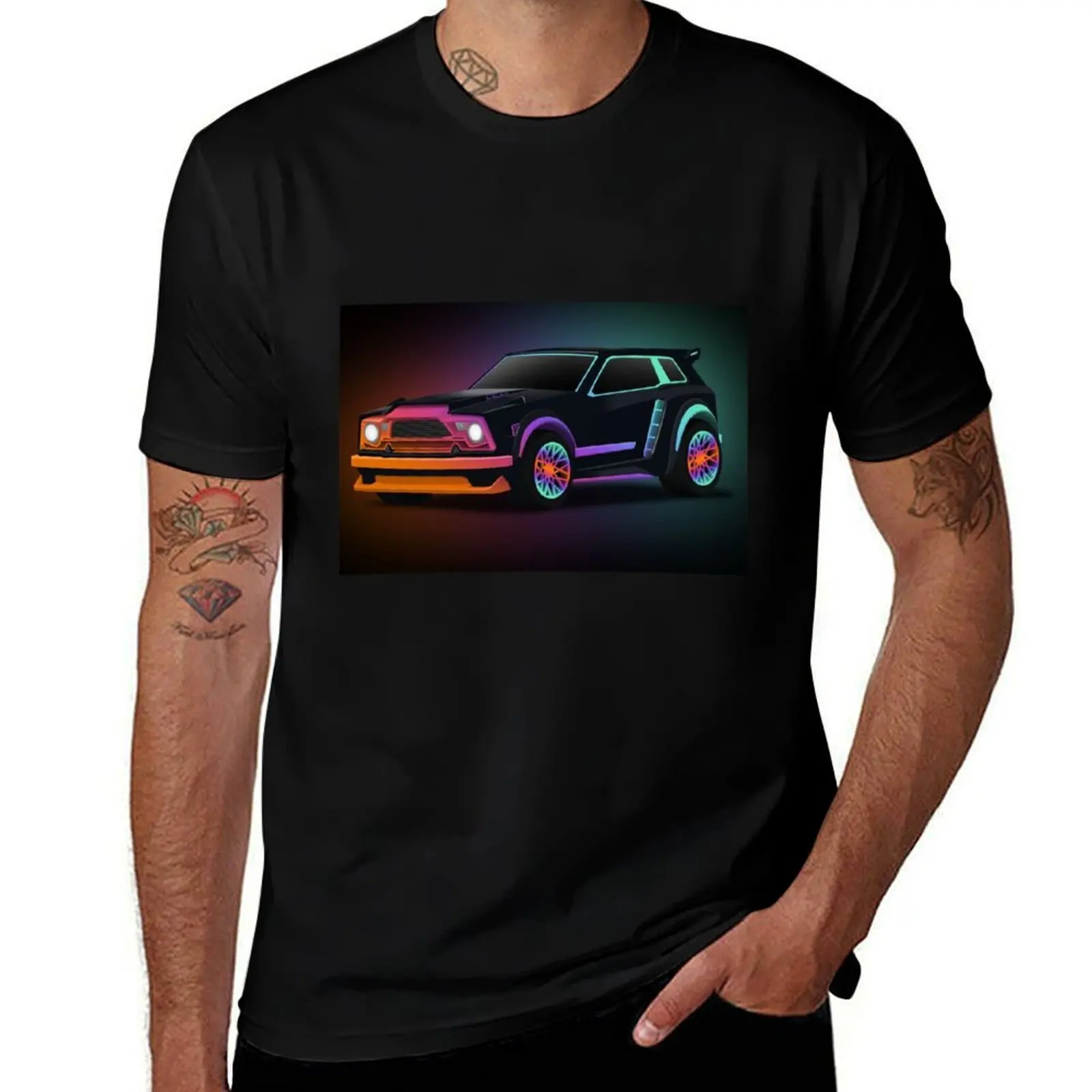 Neon RGB Fennec T-Shirt Christmas Casual Tee Shirt