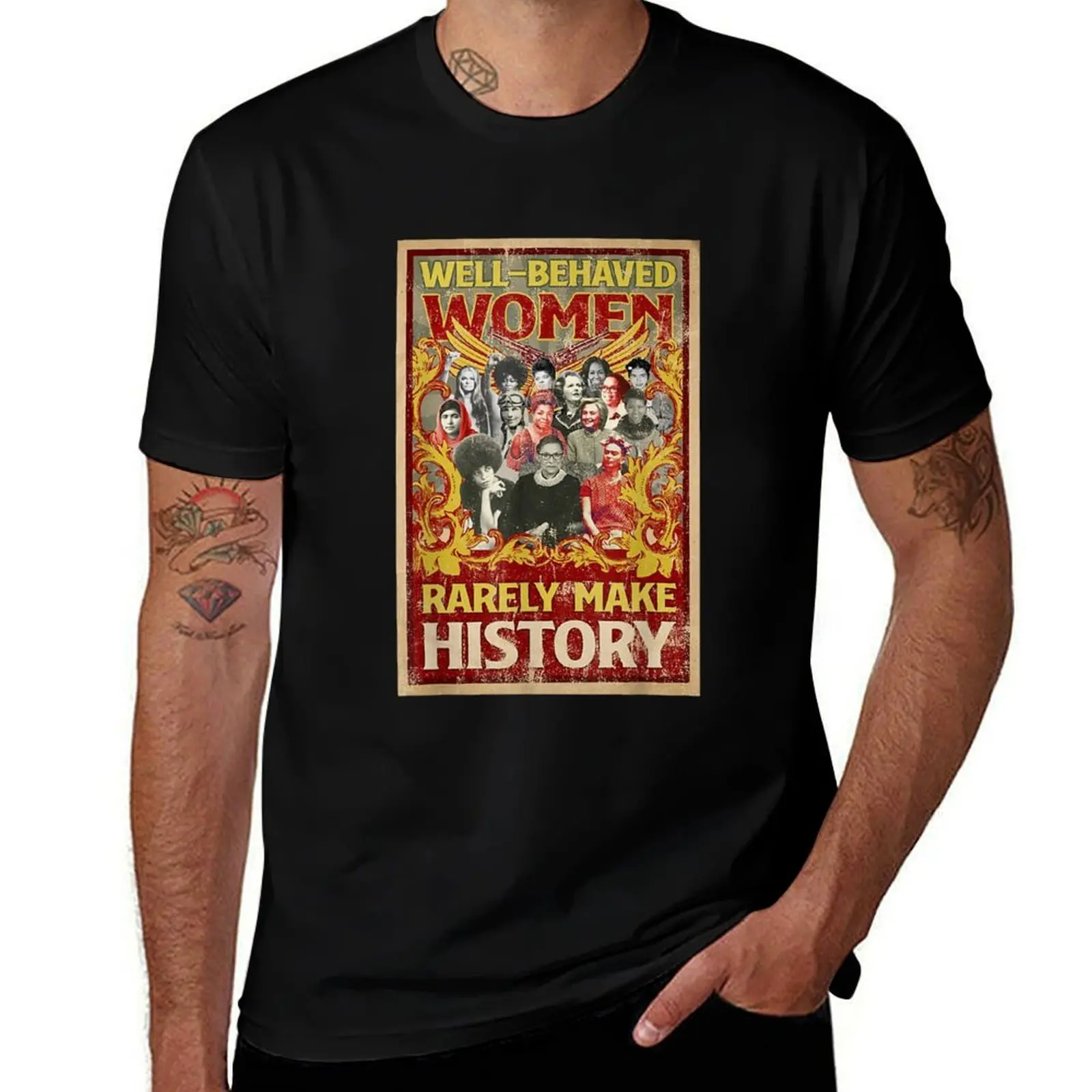 RGB Women And Well-Behaved Women Seldom Make History T-Shirt Quick Dry Travel T-Shirt