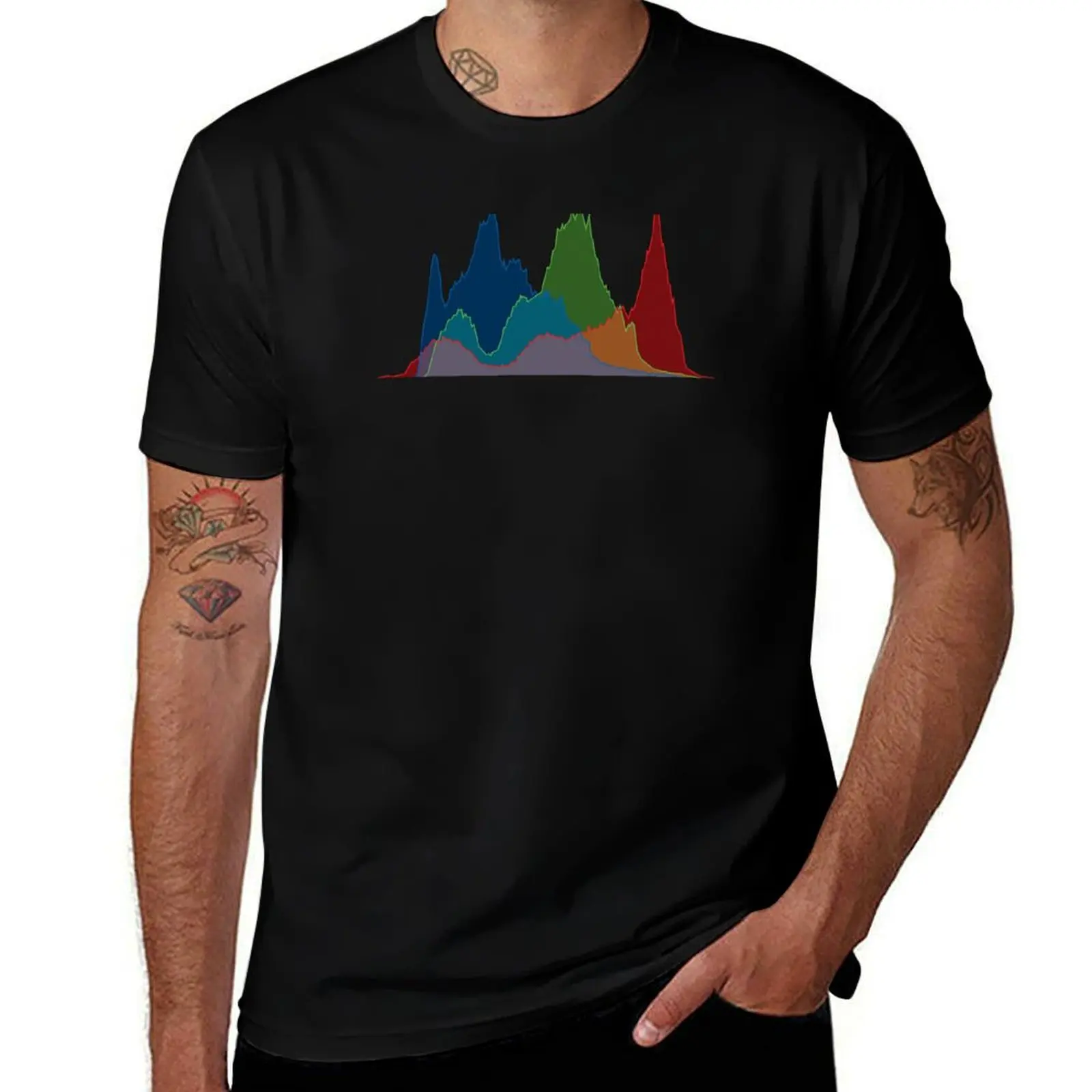 RGB Histogram V.3 (On Black) T-Shirt Plus Size Non-Shrink T-Shirt