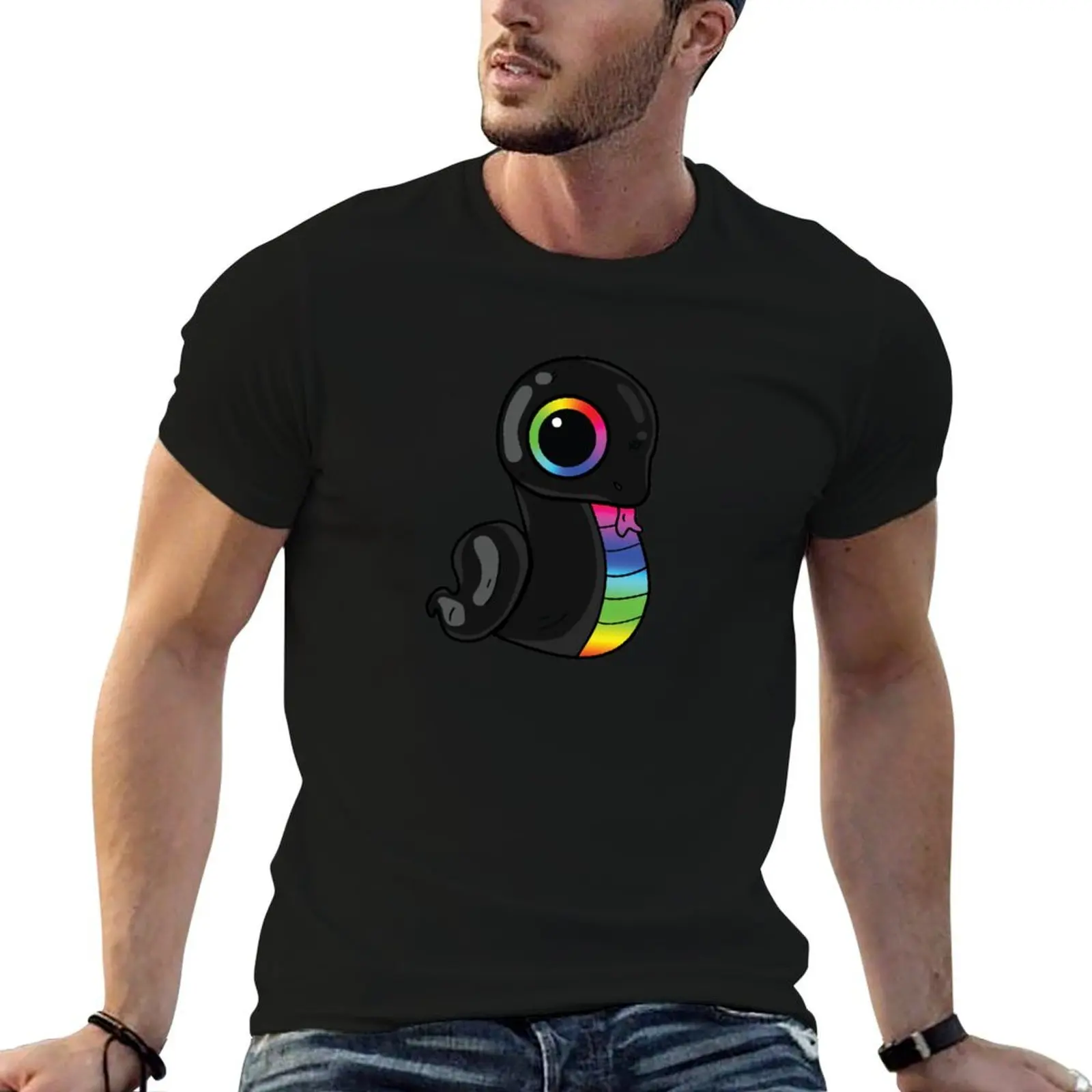 Sneki Snek Fan Design Razer RGB Sticker T-Shirt Dry Fit Running Short Sleeve Top