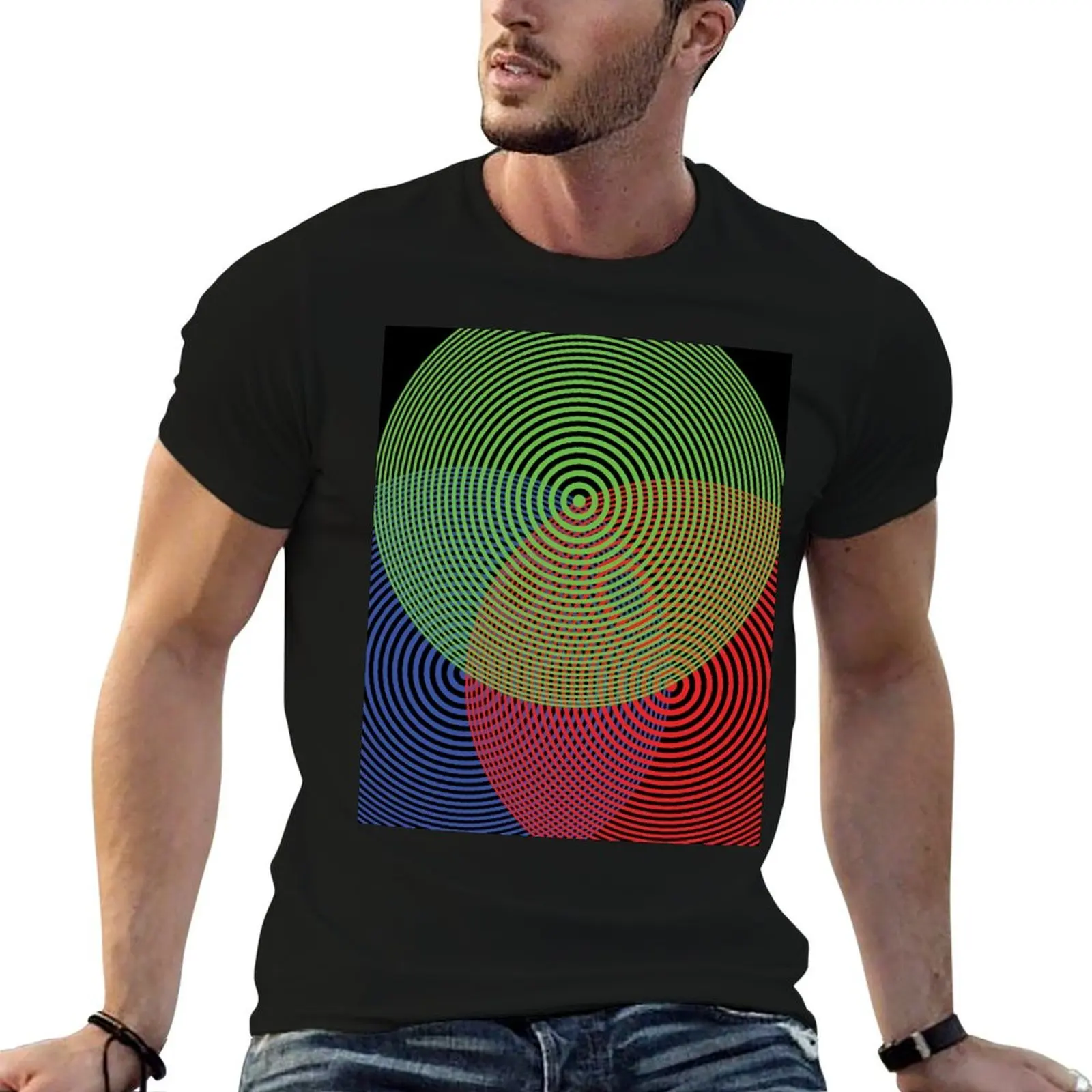 Concentric RGB T-Shirt man t shirt designer t shirts for man cotton soft T-Shirt