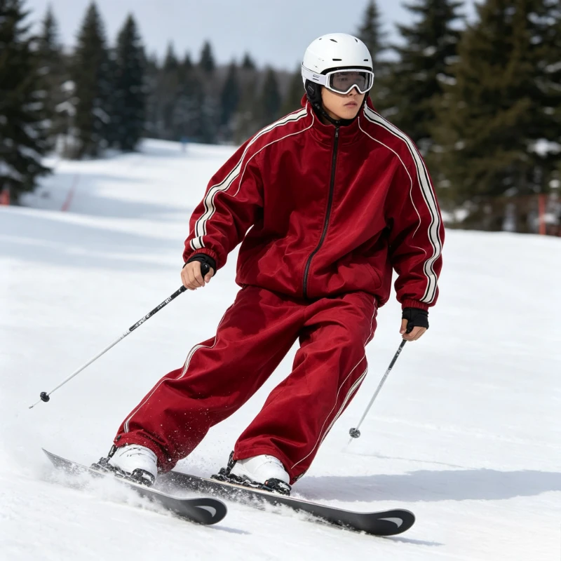 New Loose Fit Snowboard Suit Men Women Waterproof Windproof Hip Hop Style Fully Taped Ski Jacket Pants Set Outdoor Winter Sets