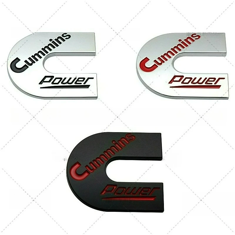 High-quality Modification 3D Metal Car Stickers Cummins POWER C-shaped Scratch Cover DIY Decorative Car Parts Accessories