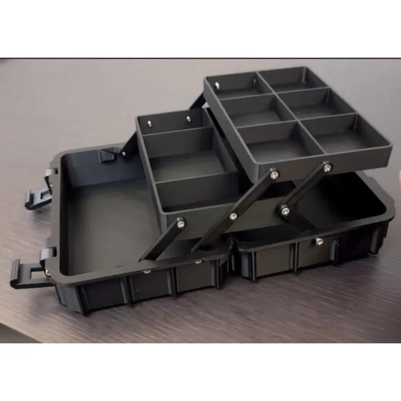 Portable Foldable Tool Storage Box 163*121*71mm 3D‑Printed, Ideal for RC Model Parts Bits and Daily Digital Accessories Keeping