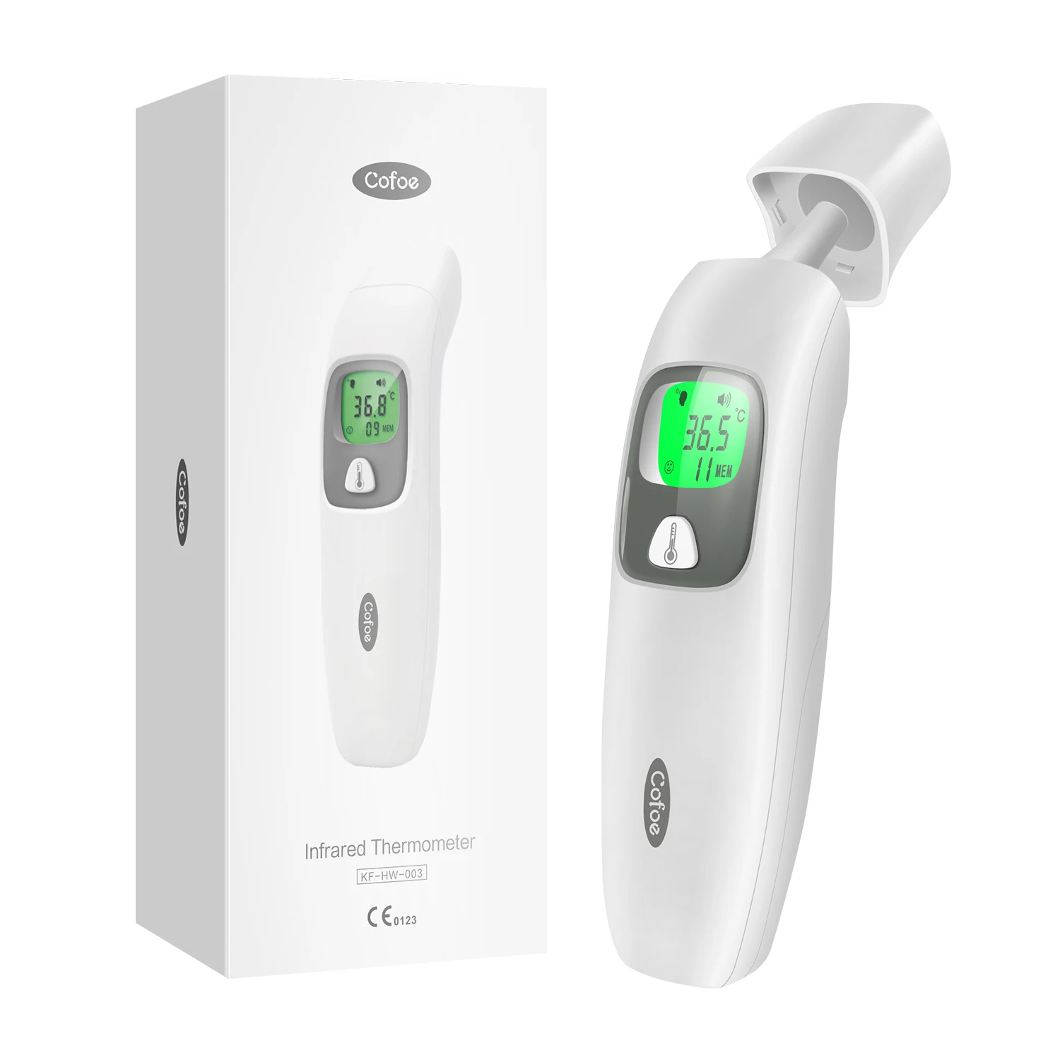 Cofoe Digital Forehead Thermometer Forehead Ear Non-Contact Medical Termometro Baby/Adult Temperature Measure  FASTSHIPPING