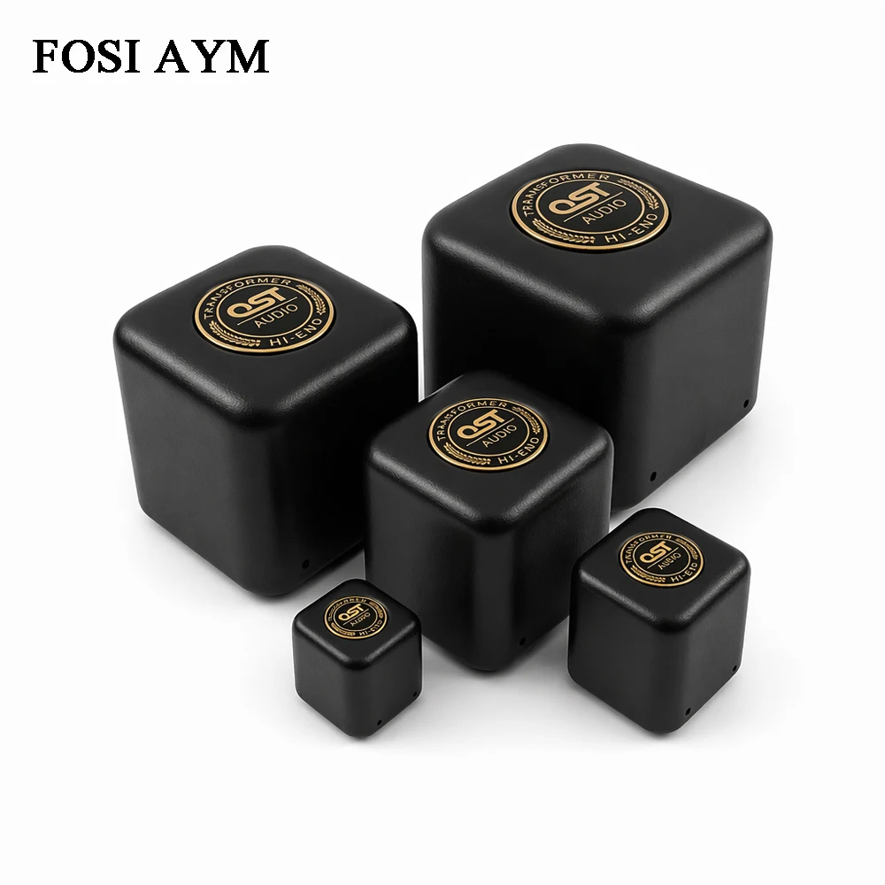 FOSI AYM 122x122x125mm EI Transformer Shield Cover Steel Enclosure with Bottom Plate Vacuum Tube Amplifier Chassis DIY Parts