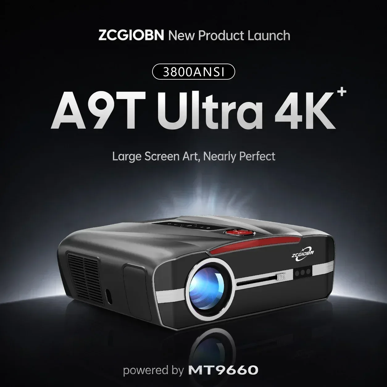 A9T 4K Home Theater Projector for Movies Native 1080P Full HD Android Auto Focus WiFi6 Smart Video Beamer Projectors for Outdoor